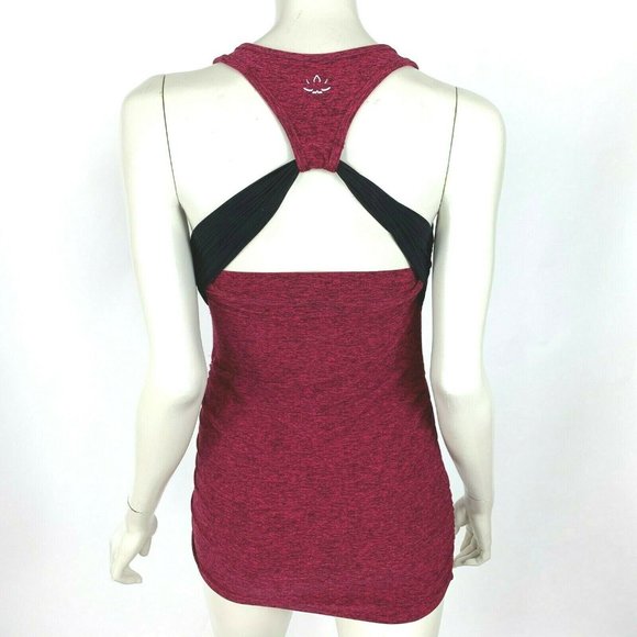 Beyond Yoga Tops - Beyond Yoga Tank Top Built in Bra Red Black Yoga